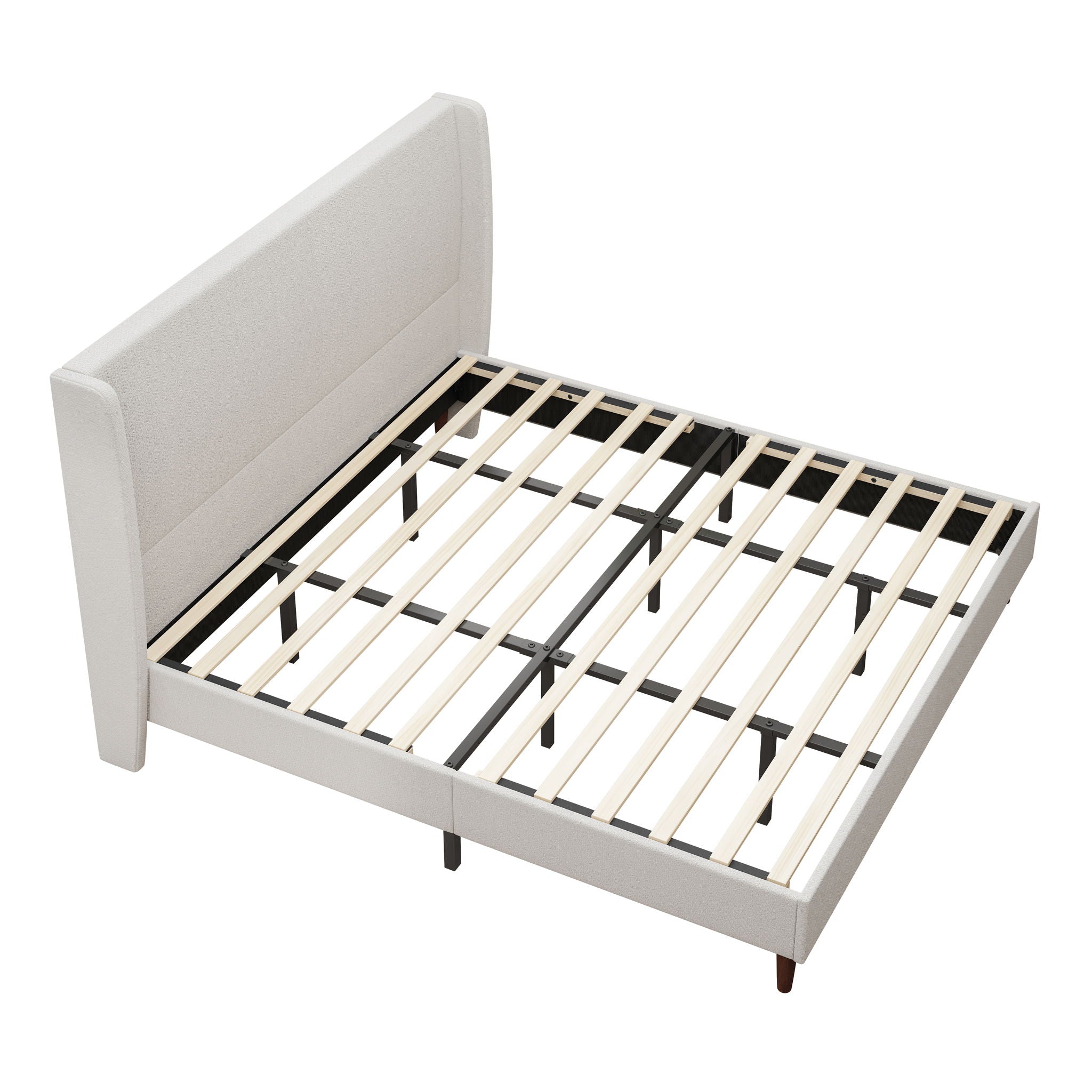 Upholstered Bed & High Headboard Design