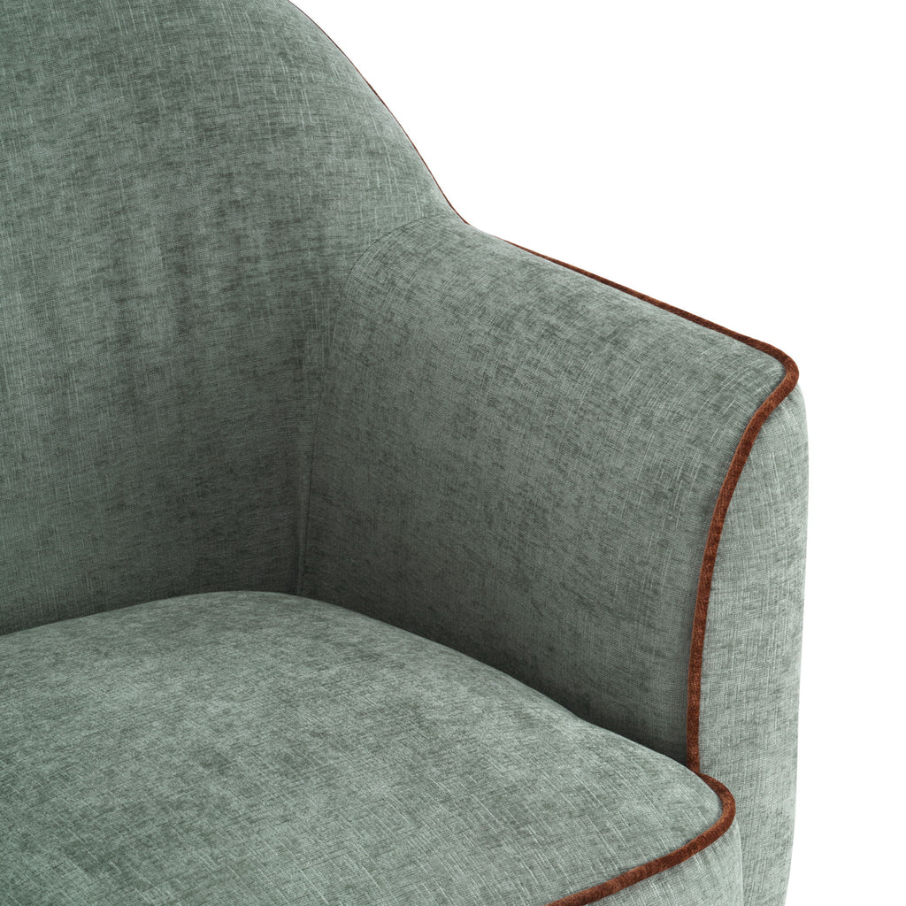 360° Swivel Accent Chair With Flared Arms