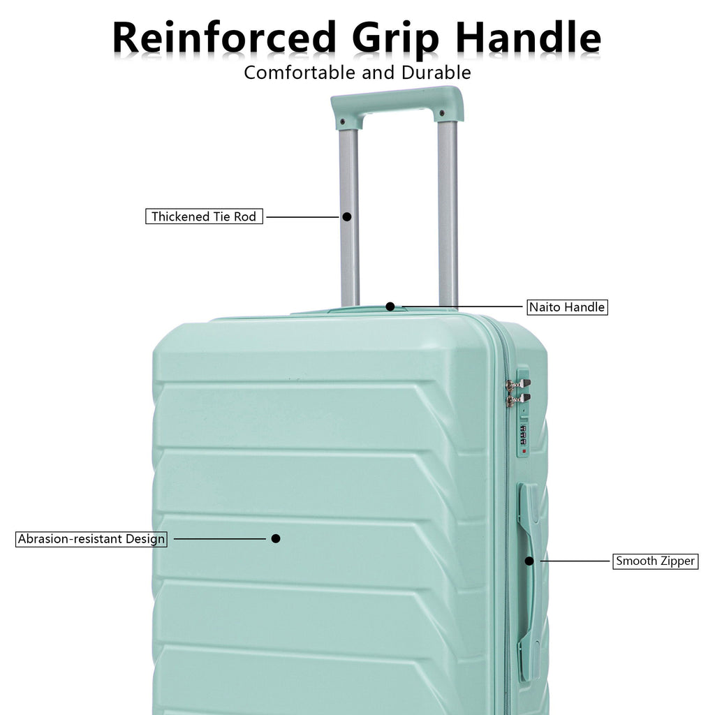 3 Pieces Set 20" / 24" / 28" Spinner Wheel Luggage With Combination Lock