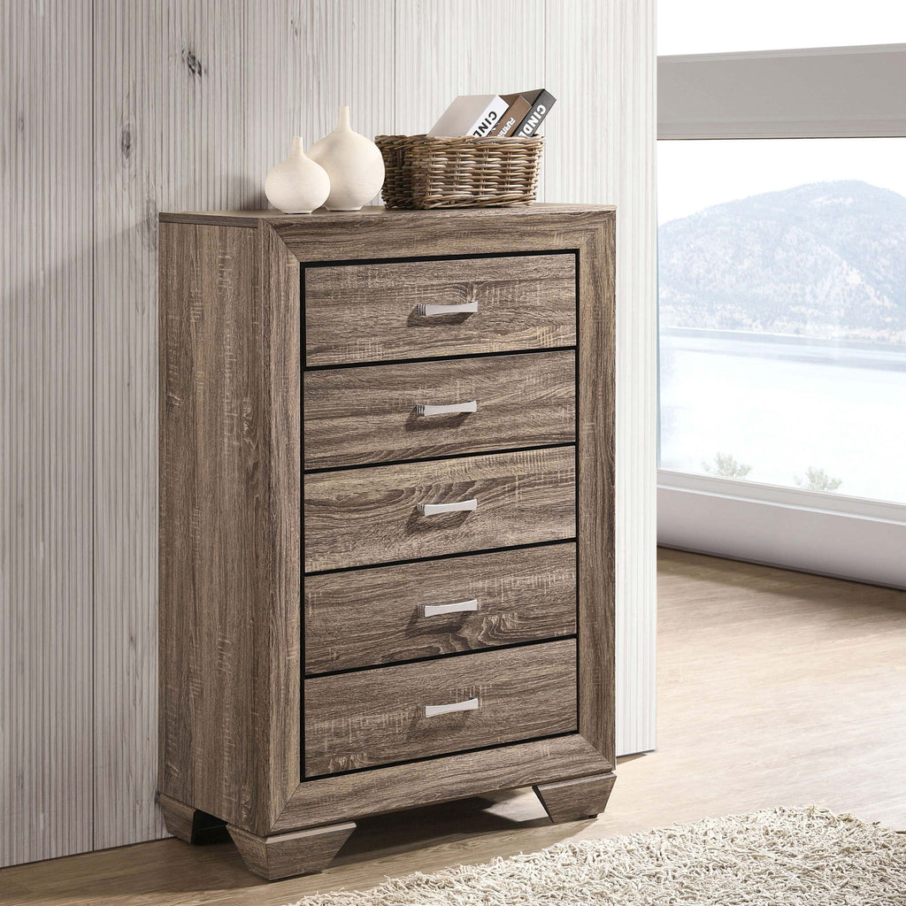 Harrison - 5 Drawer Bedroom Chest - Taupe