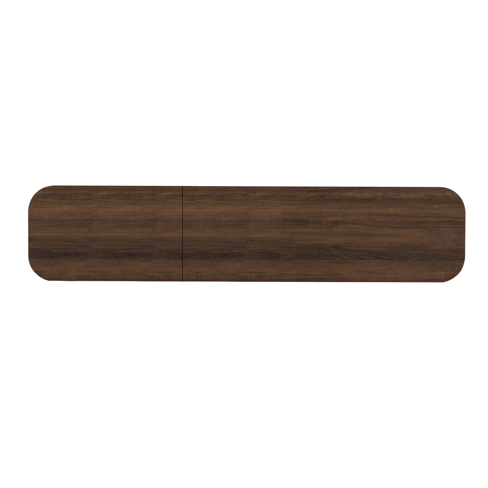 70" TV Stand With Ample Storage, Curved Corners - Dark Brown