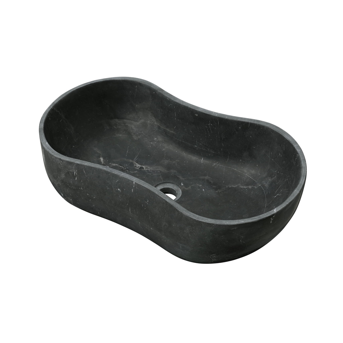 Vessel Sink, Wavy Shape Basin, Vanity Bowl - Dark Gray