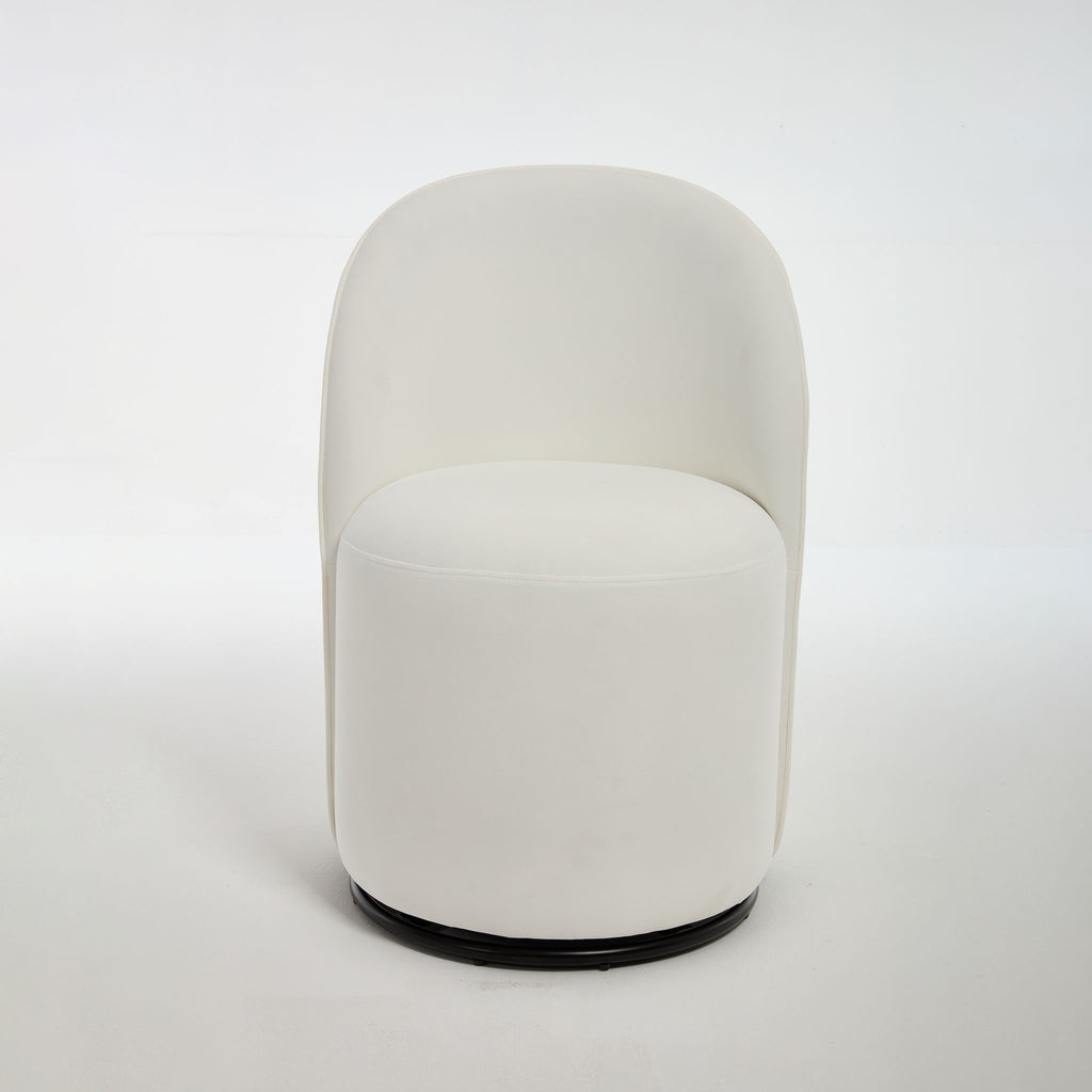 360 Degree Swivel Armless Dining Barrel Chair