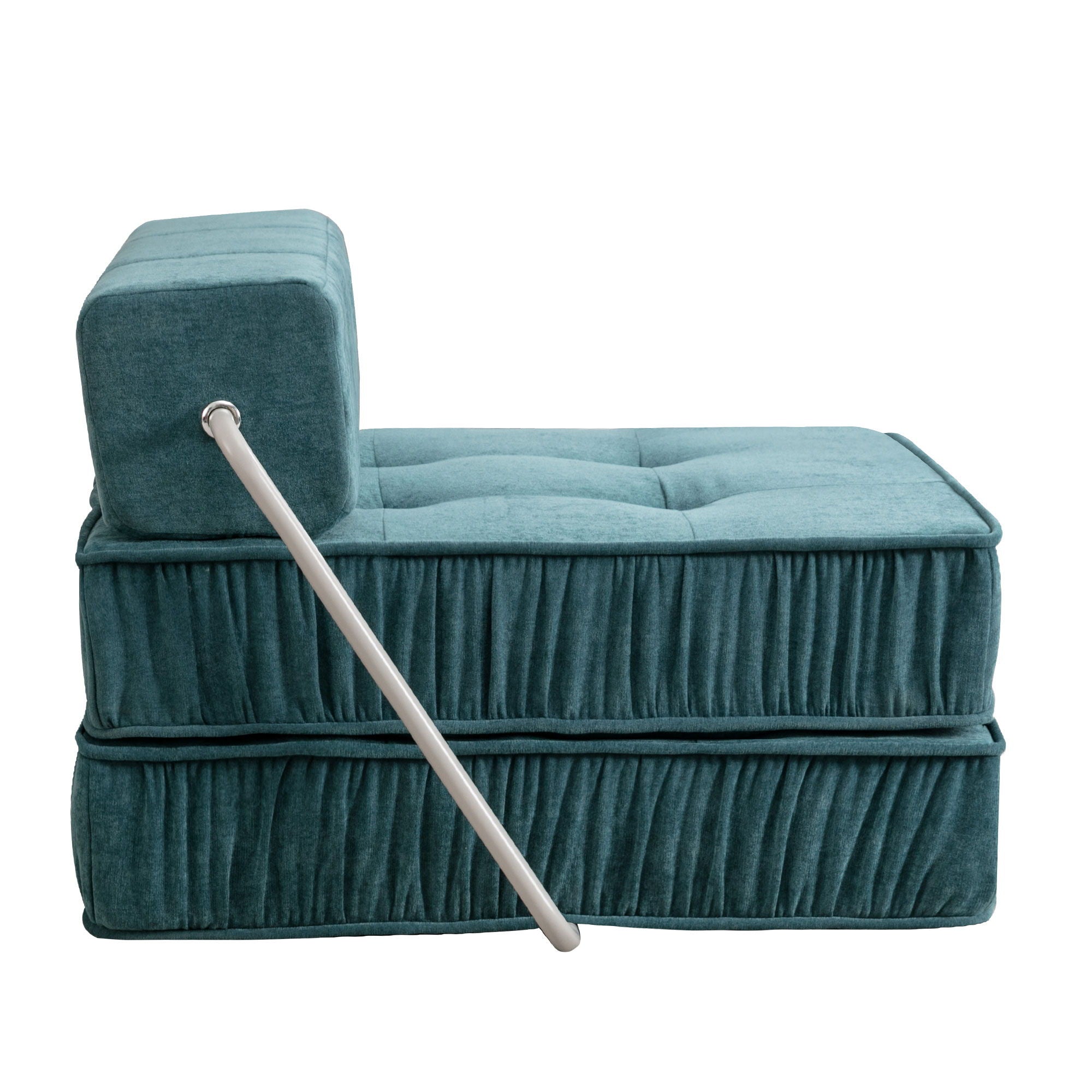 Folding Sofa With Removable Back Cushion, Convertible Futon Sleeper Chair