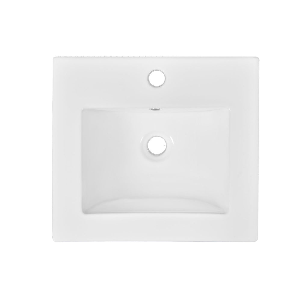 Bathroom Vanity With Sink, Storage Cabinet With Door, Drop In Sink, Compact Freestanding Design