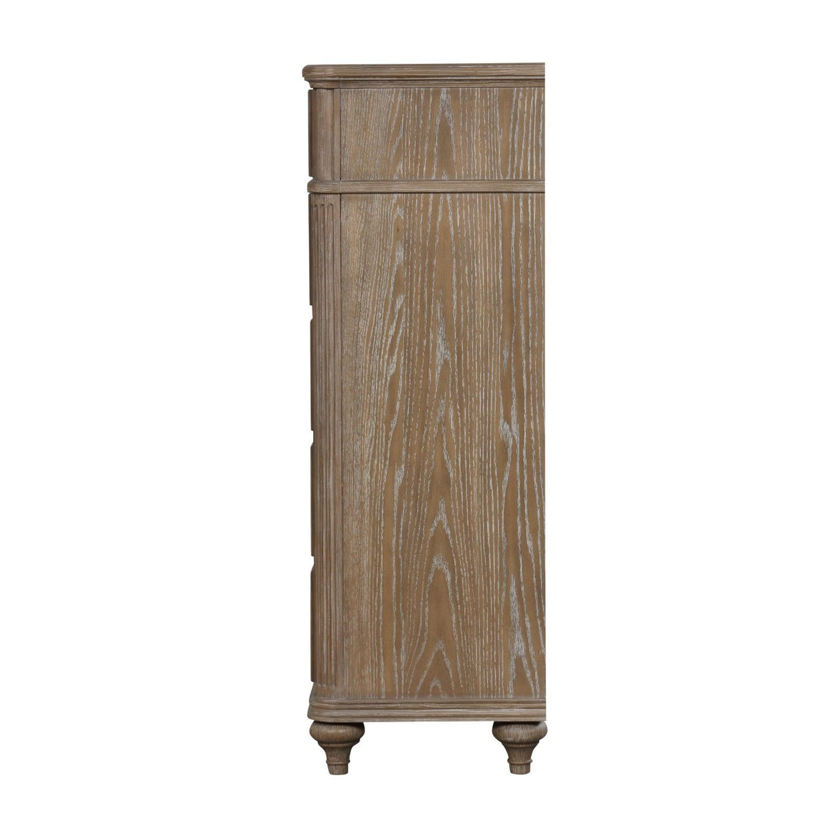 1 Piece Chest, Back Dovetail Drawers, Bedroom Furniture - Oak / Rustic