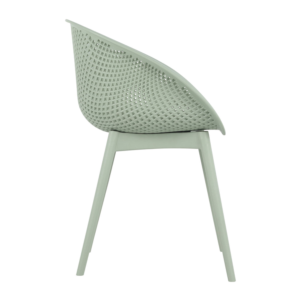 2 Piece Durable Single Chair With Hollow Out Design