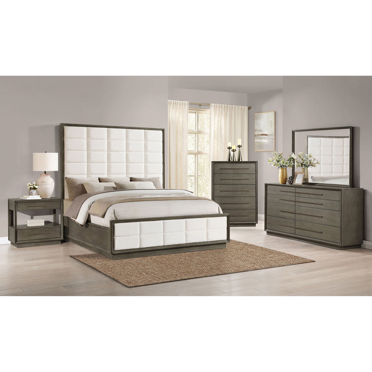 Prescott - 8 Drawer Dresser With Mirror - Brown