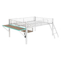 Loft Bed With Built In Desk, LED Light Strip