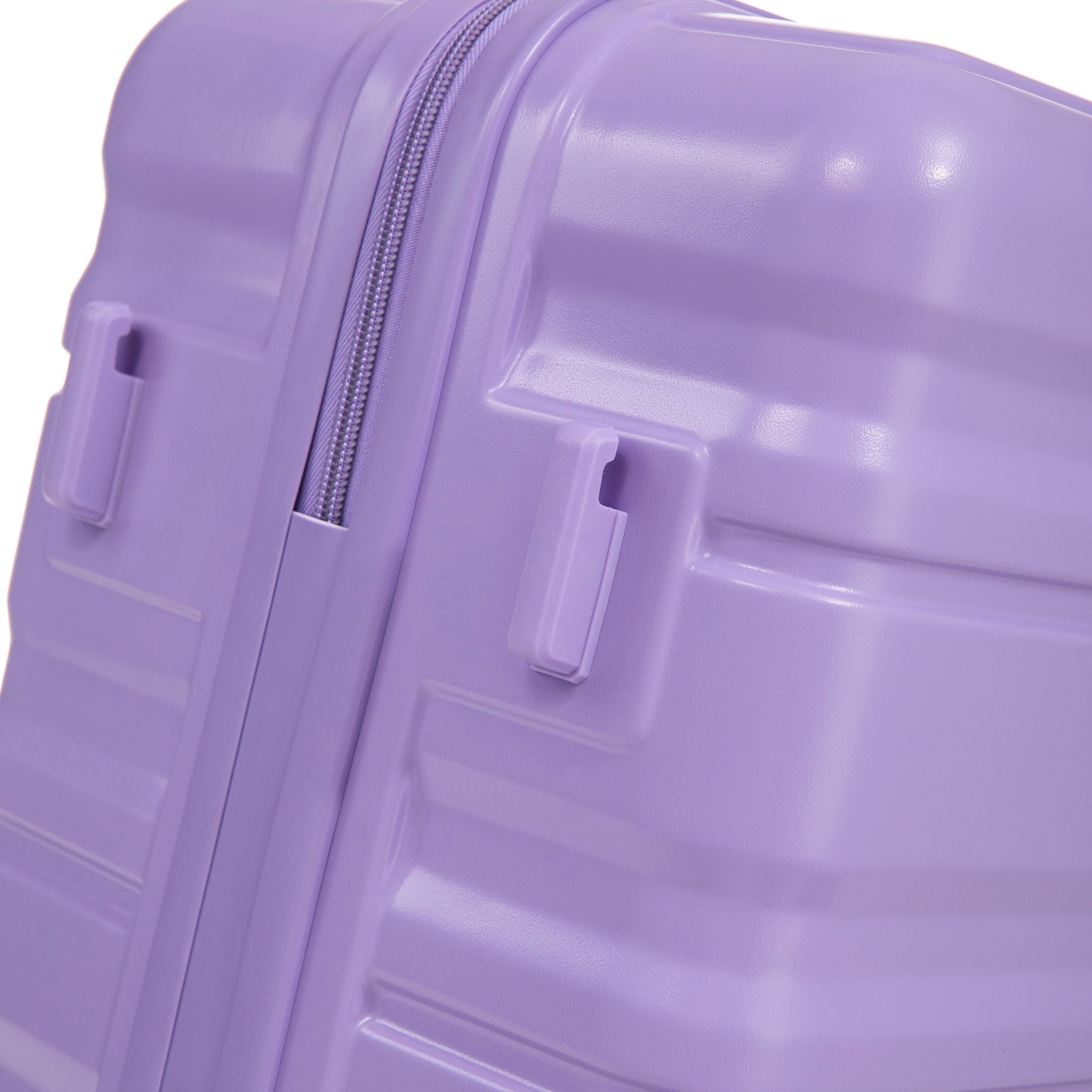 3 Piece 20" / 24" / 28" Spinner Luggage Set & Combination Lock, Durable Hard Shell With 360° Silent Wheels - Blue / Purple
