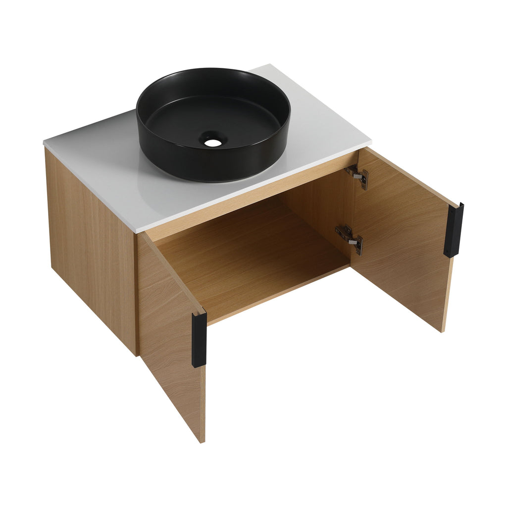 Wall Mounted Bathroom Vanity With Art Sink