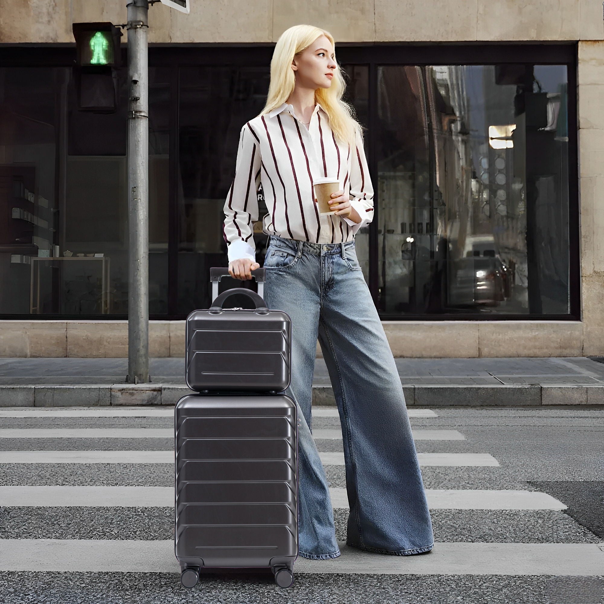 Spinner Luggage Set With Combination Lock