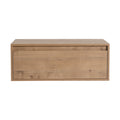 30" Wall Mounted Dressing Table With Mirror, Frame Storage Cabinet, Soft Close Door - Imitative Oak
