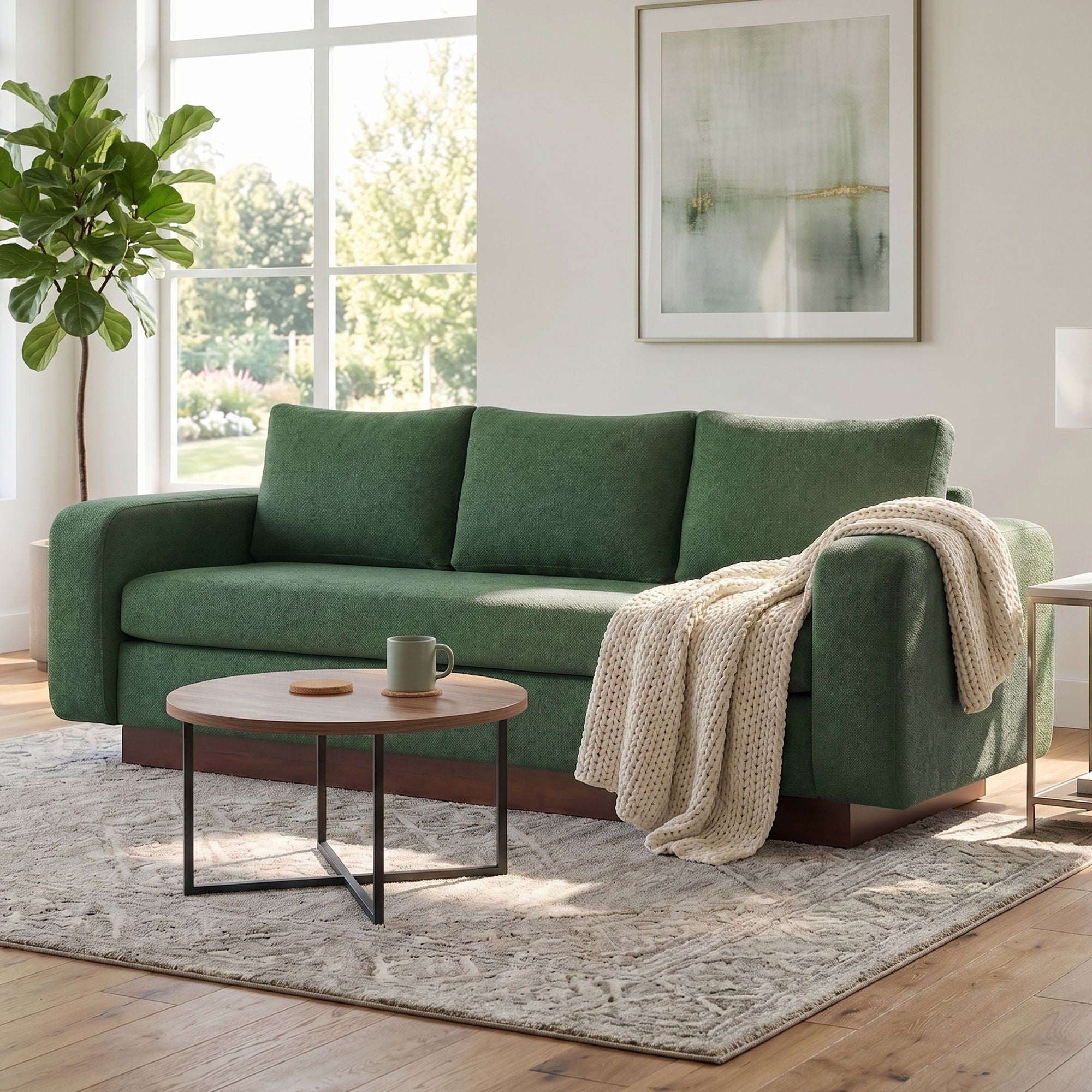 Modern 3 Seater Sofa, Living Room Couch