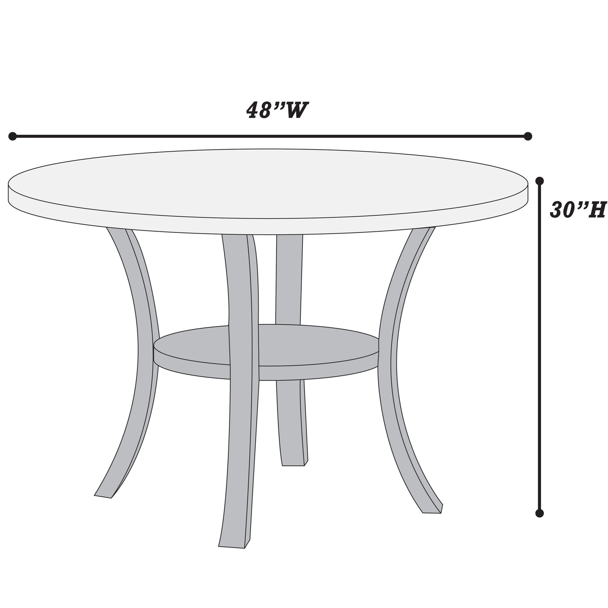 Elegant 5 Piece Dining Set Dark Chairs Top Table With Lower Shelf Kitchen Dining Room