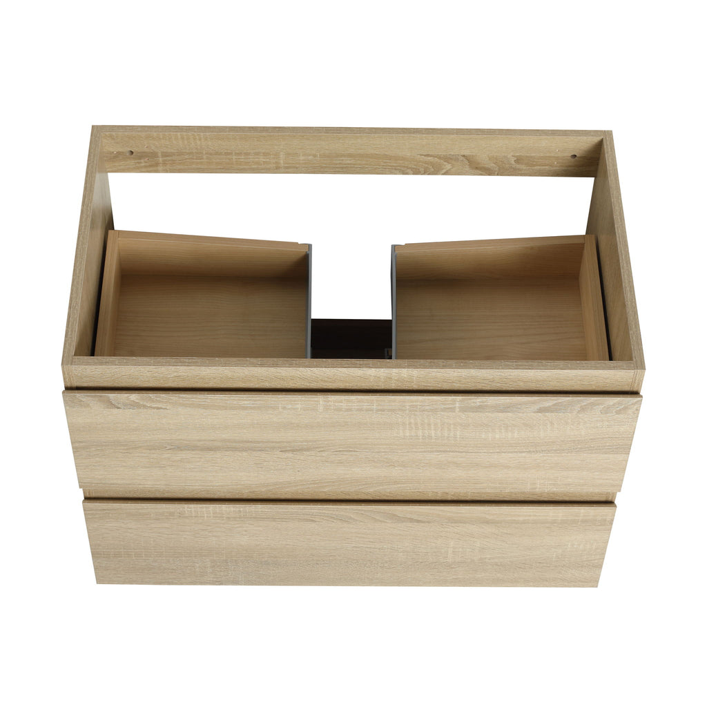 Wall Mounted Bathroom Vanity And Sink, 2 Soft Close Drawers