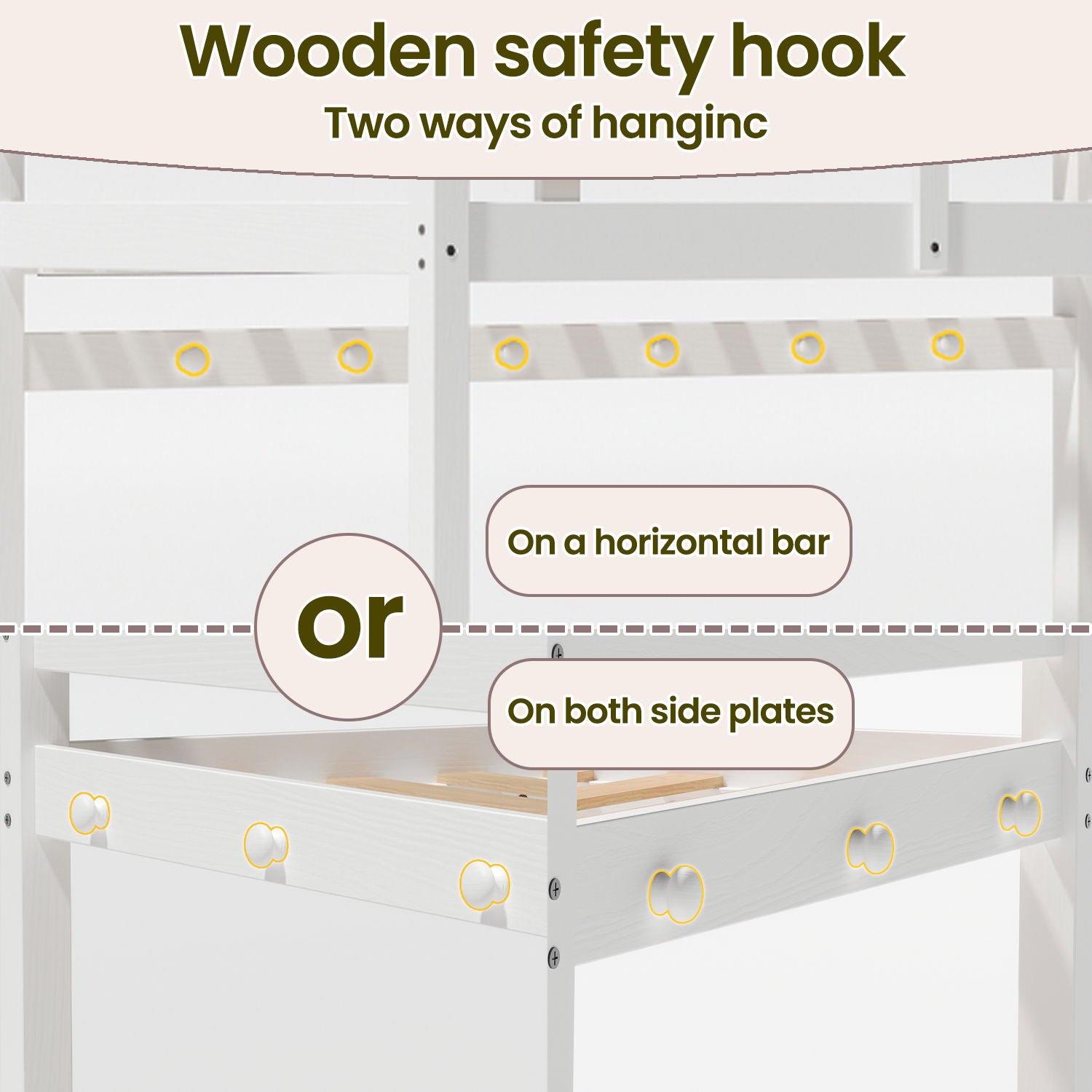 Twin Low Bunk Bed With LED Strip Lighting - White