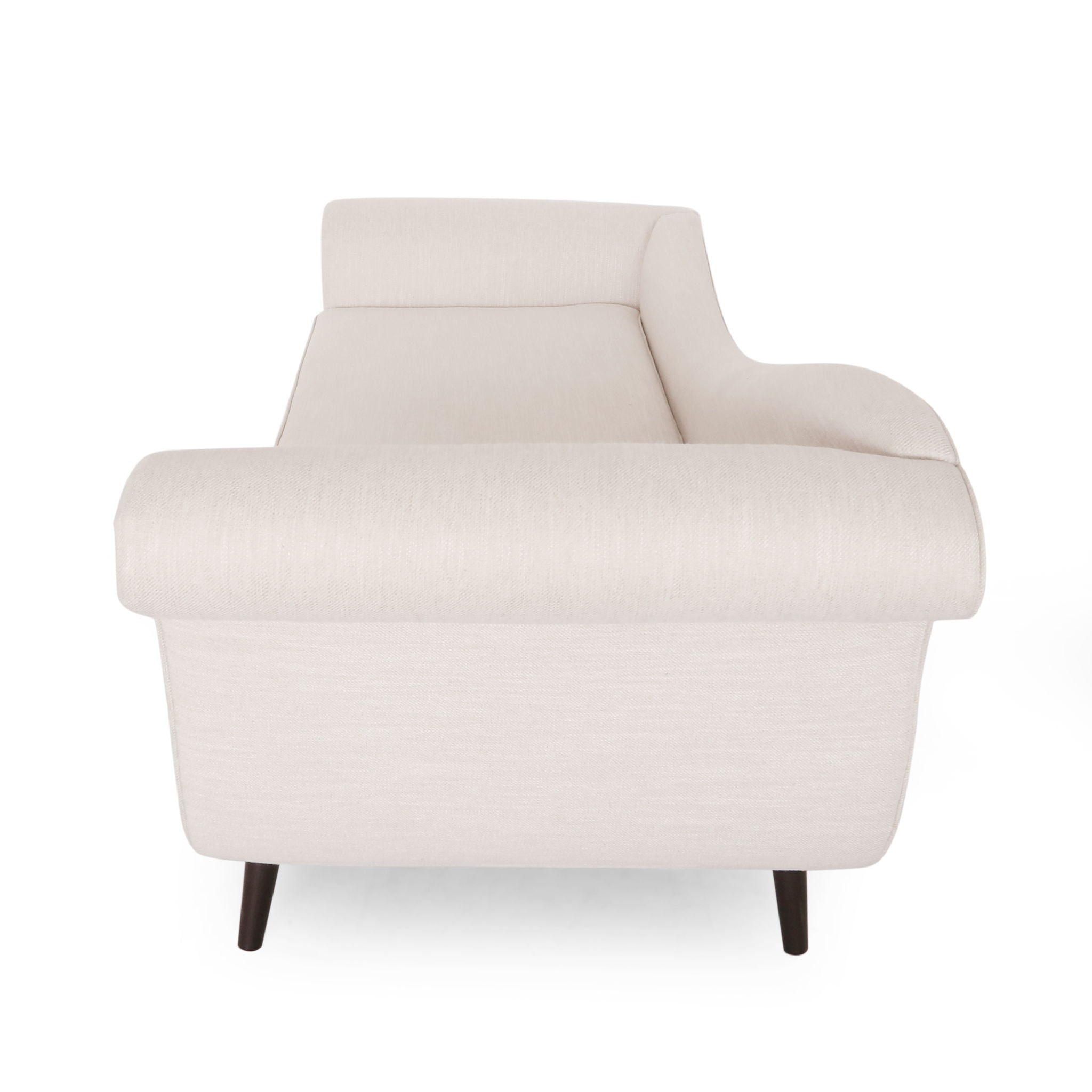 Auroral - Upholstered Chaise Lounge With Scrolled Arms And Tapered Legs