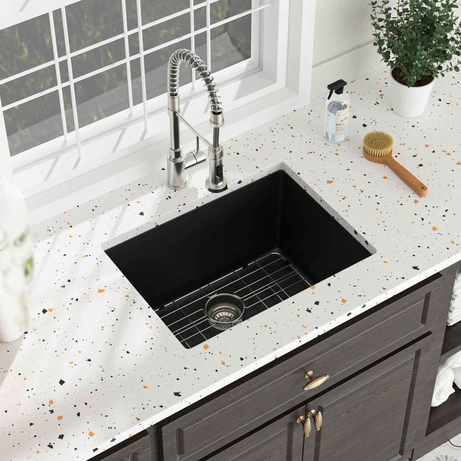 Modern Quartz Kitchen Sink Undermount Granite Composite