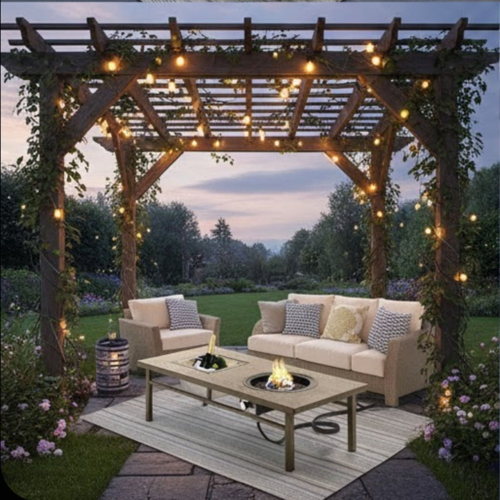 3 In 1 Outdoor Propane Fire Pit Table 50, 000 BTU With Ice Bucket
