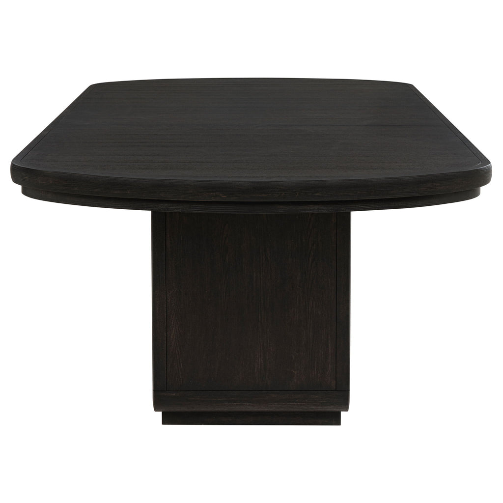 Bangor - Extension Dining Table With Pedestal Base - Black