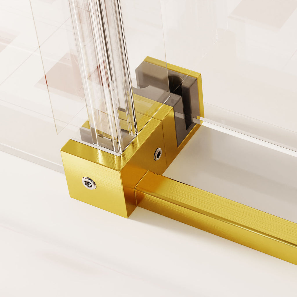 Frameless Single Sliding Shower Door, Sgcc Tempered Glass, Reversible