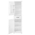 Tall Freestanding Bathroom Storage Cabinet With 2 Doors And Adjustable Shelves
