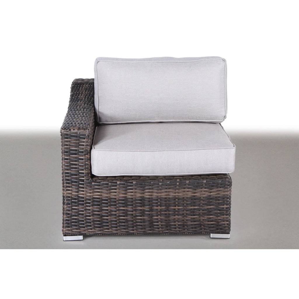 7 Piece Outdoor Sectional Seating Group With Cushions Wicker - Brown