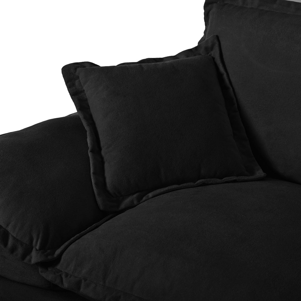 2 Seater Modular Loveseat With Curved Armrests