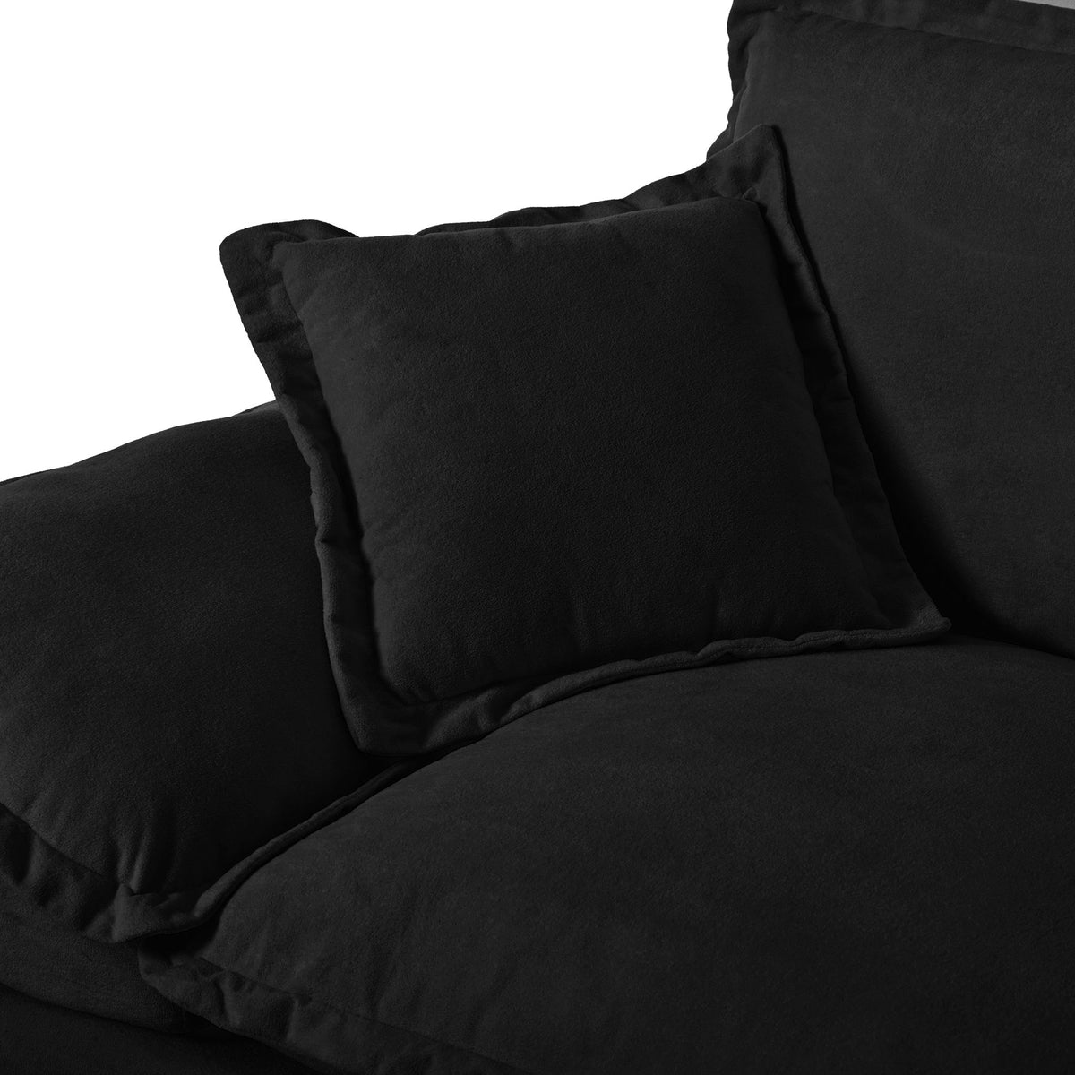 2 Seater Modular Loveseat With Curved Armrests
