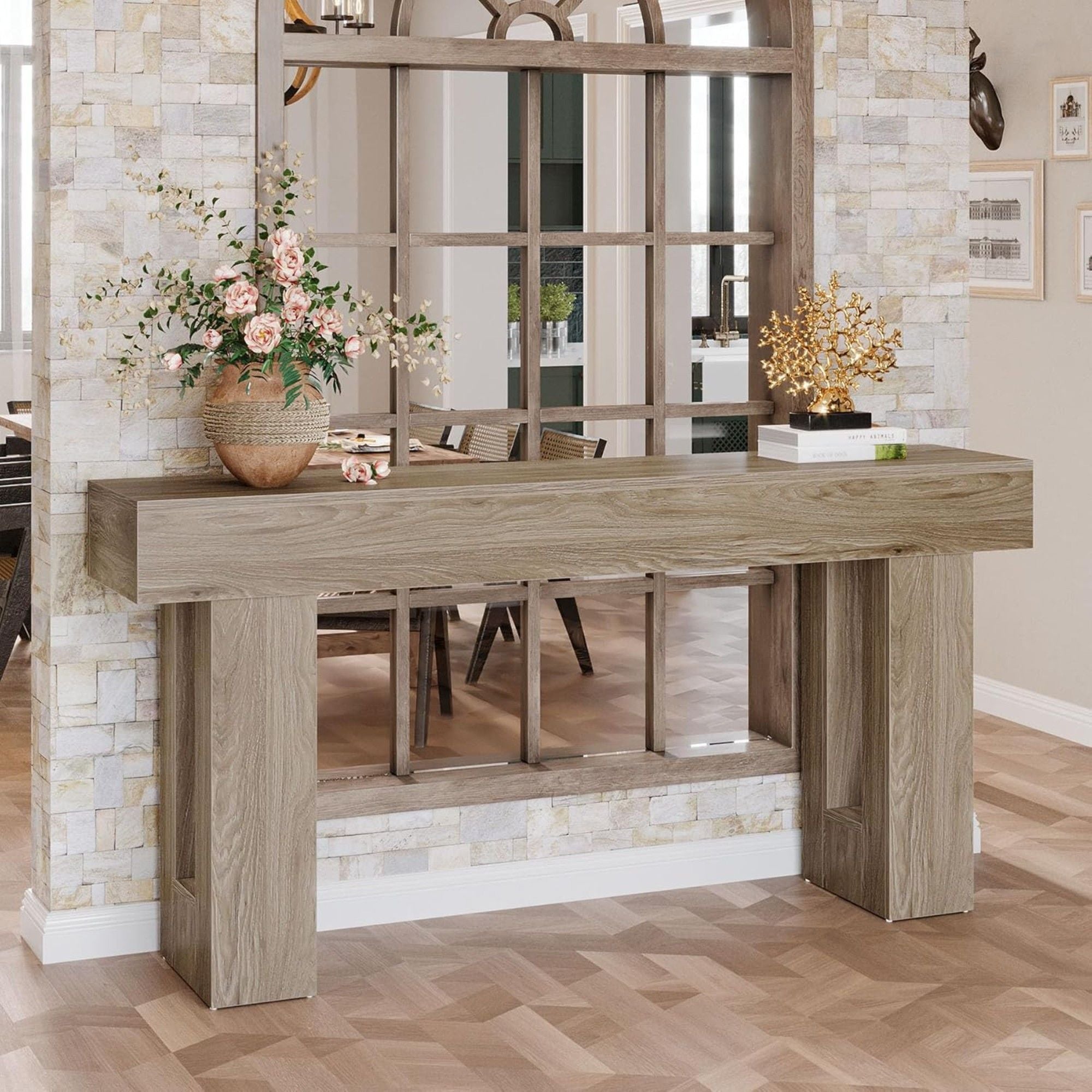 Console Table, Extra Long Narrow Sofa Table For Living Hallway