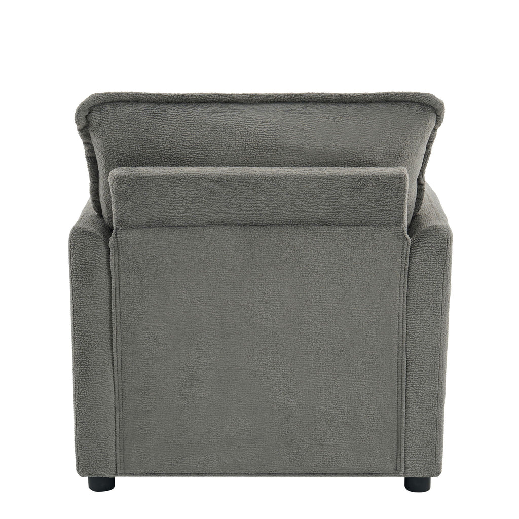 Modern Single Seat Accent Chair With Side Storage Pockets