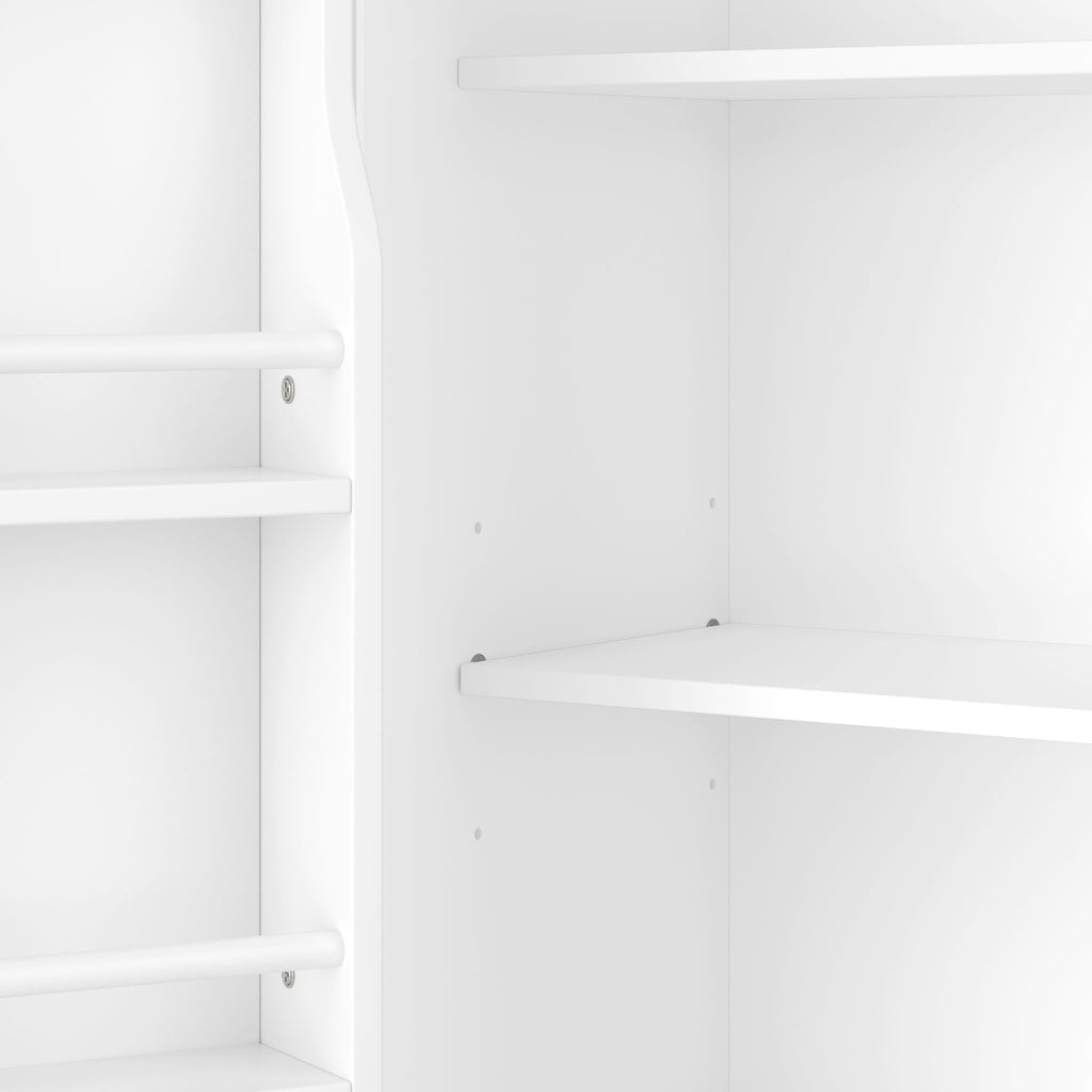 Tall Freestanding Bathroom Storage Cabinet With Adjustable Shelf, 2 Door Design