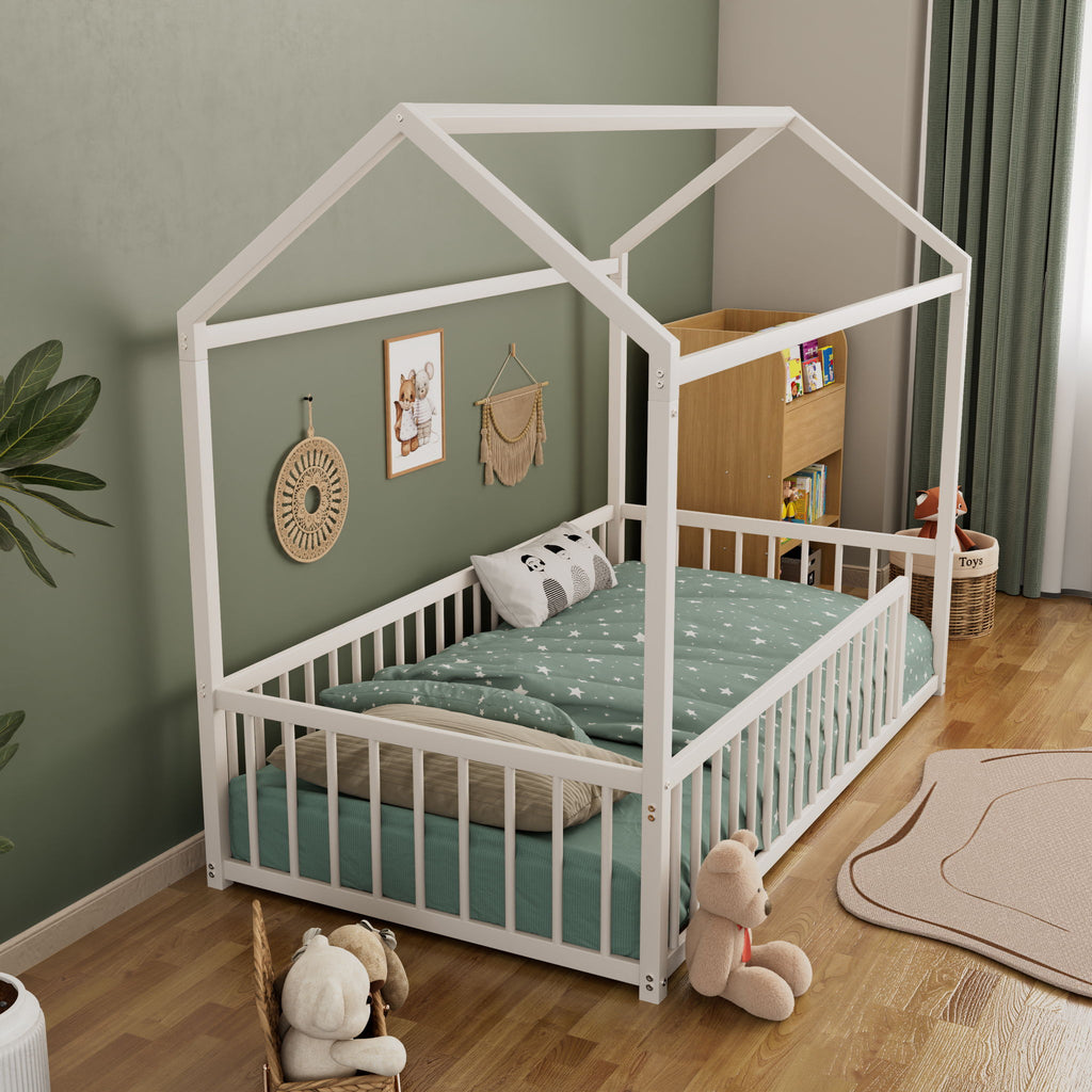 Montessori Floor Bed Frame With House Shape