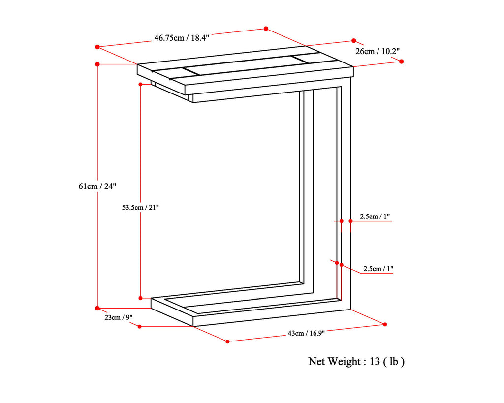 Skyler - C Side Table - Light Brown