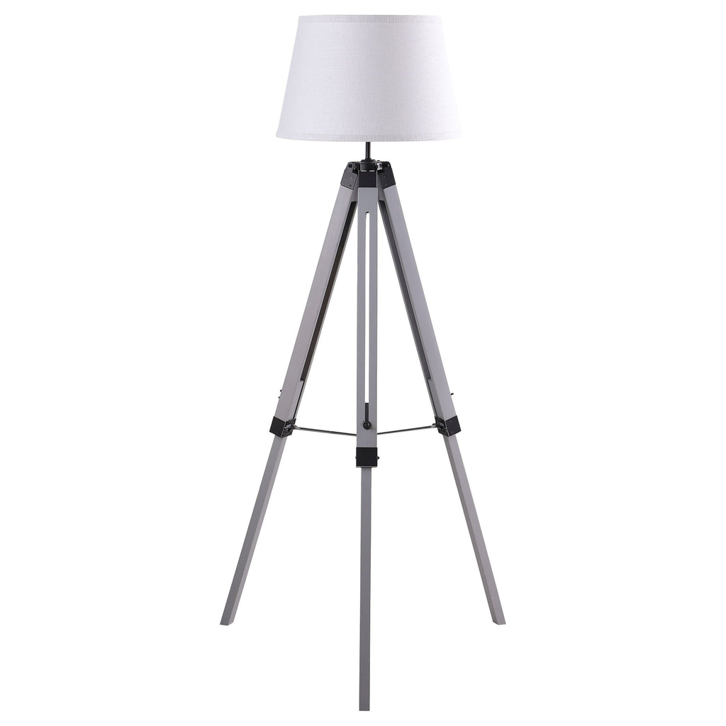 Hannah - Floor Lamp With Tripod Base - Gray