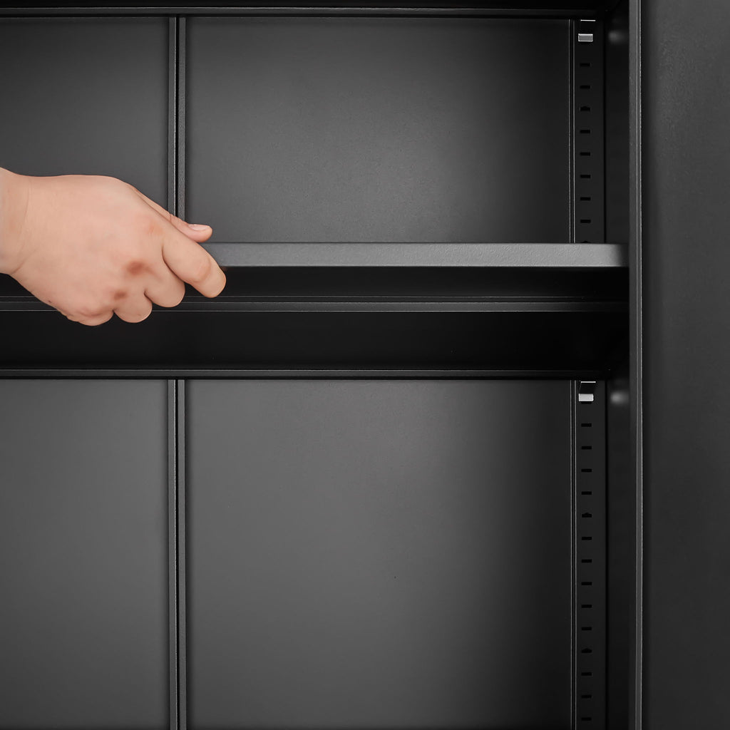 2 Door File Cabinet With Lock, 4 Adjustable Shelves, Heavy-Duty