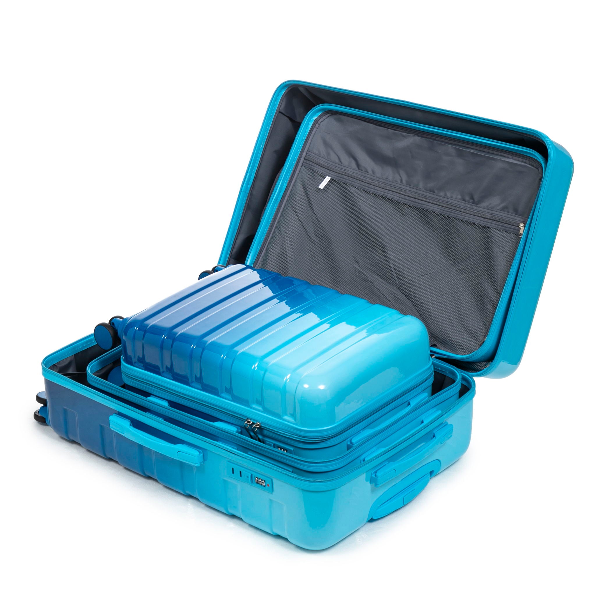 Luggage Set 20" /24" /28" With Combination Lock And Silent Wheels