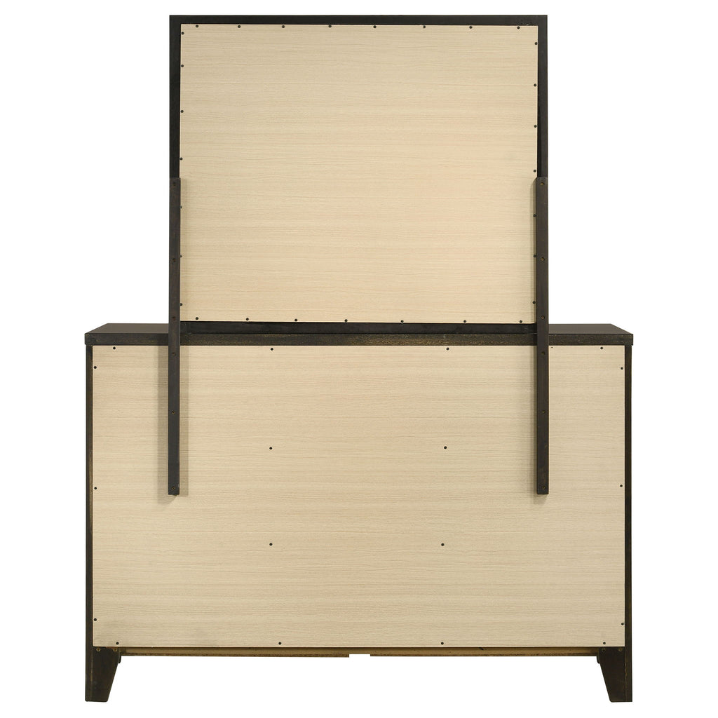 Clement - 6 Drawer Dresser With Mirror - Dark Coffee