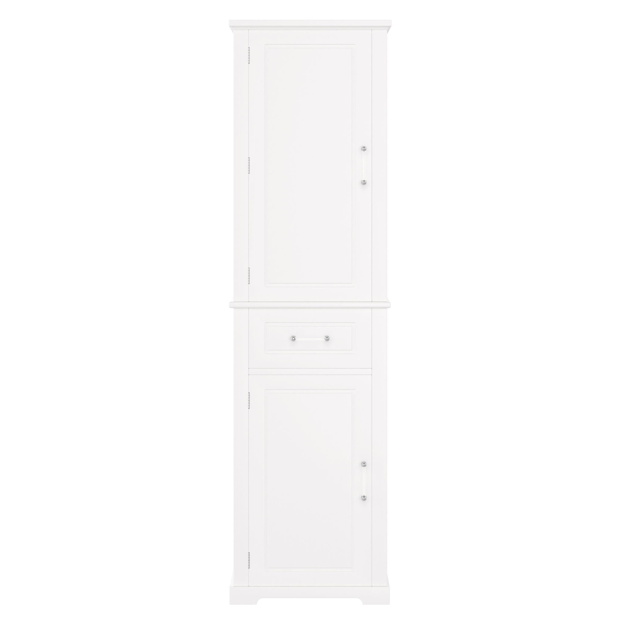 Tall Freestanding Bathroom Storage Cabinet With Adjustable Shelf, 2 Door Design