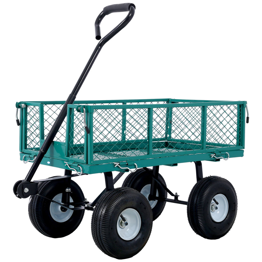 Heavy Duty Steel Garden Cart With Sides