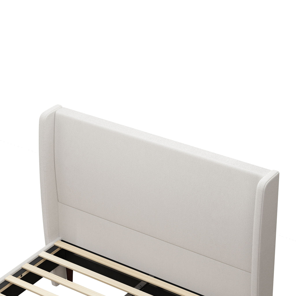 Upholstered Bed & High Headboard Design
