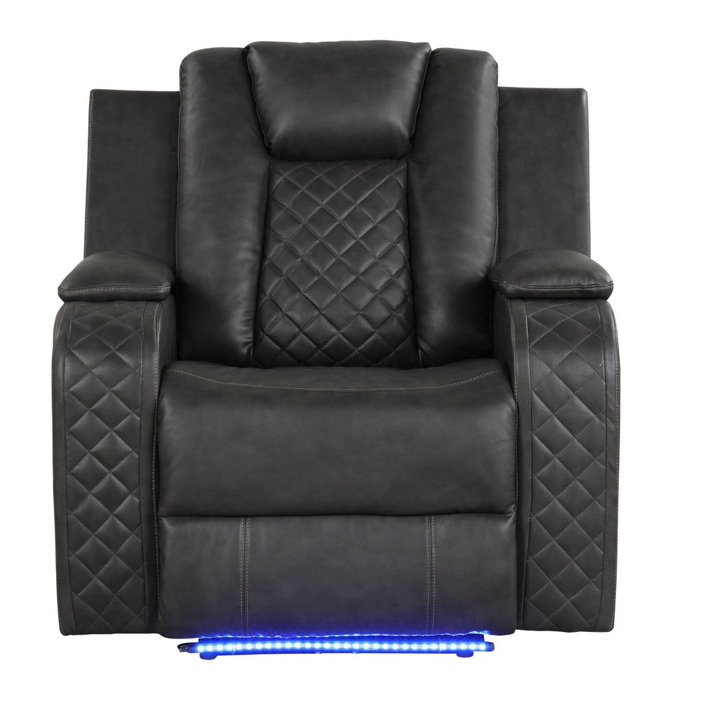 Benz - LED & Power Recliner With Adjustable Headrests And Ambient LED Lighting