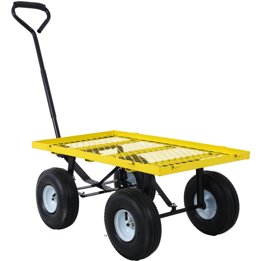 Heavy Duty Steel Garden Cart With Sides
