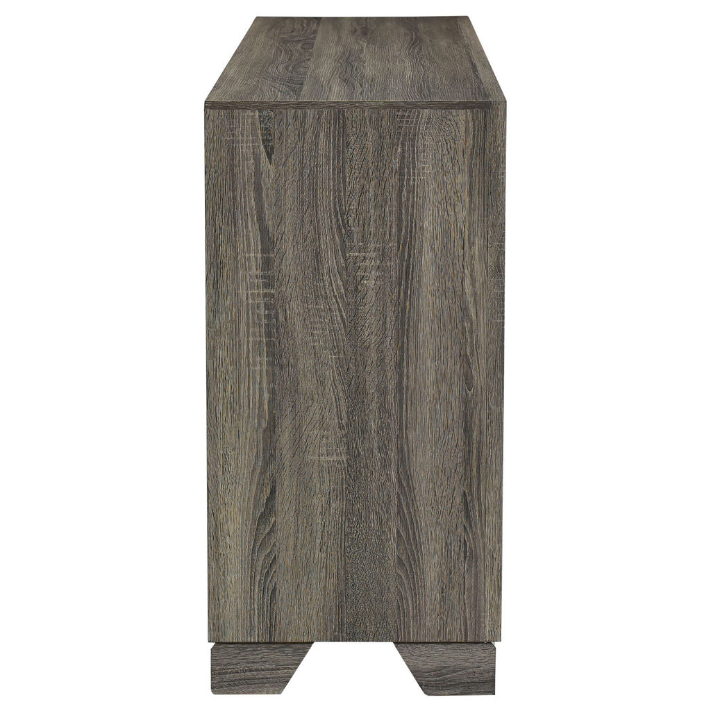 Funston - 6 Drawer Dresser Cabinet - Brown Oak