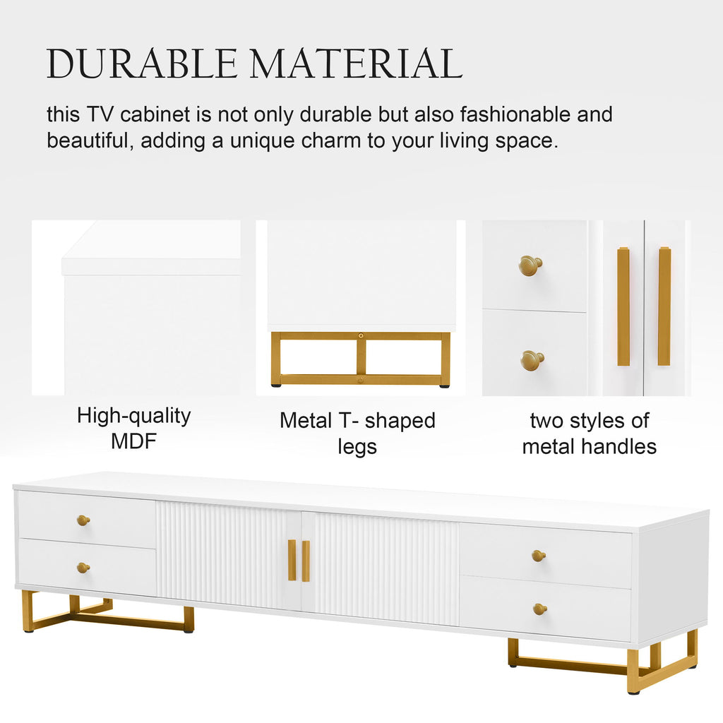 TV Stand With Storage For Living Room