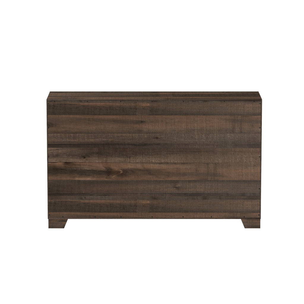 6 Drawer Wooden Dresser - Brown