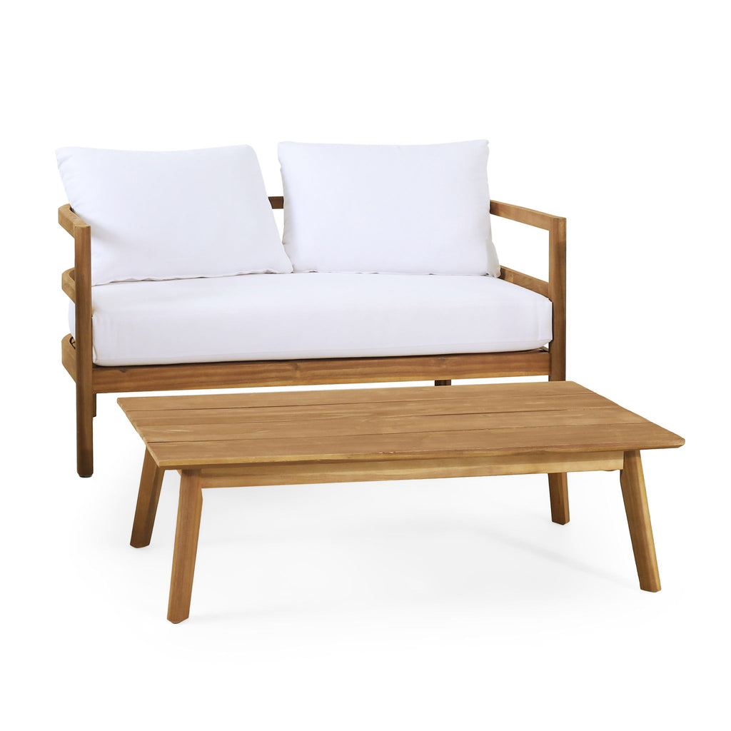 Outdoor Furniture With Coffee Table, Patio Conversation Set Deep Seating With Soft Cushion