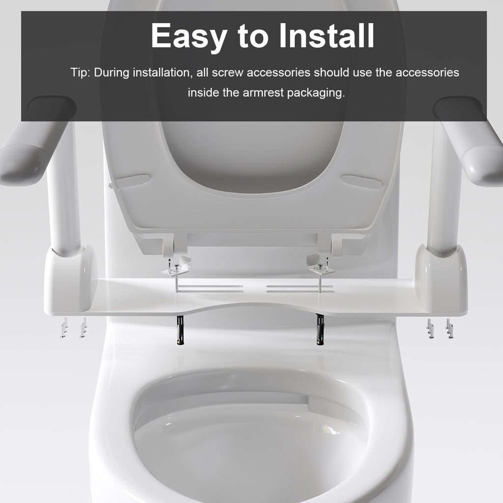 Upgraded Design Armrest, With Glossy Gw 007 1 Piece Toilet With Tornado Flush, Soft Close Seat, Dual Flush Map 1000G, Comfort Chair Seat - Gloss White