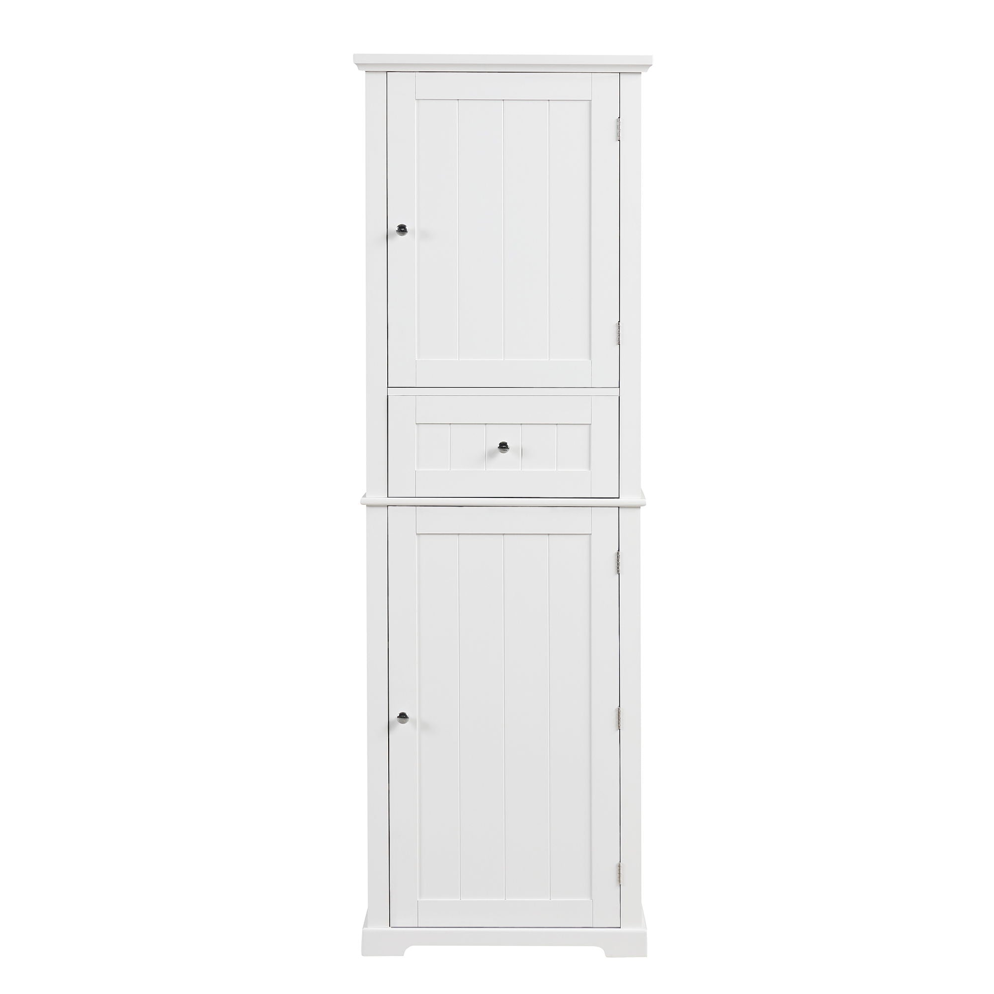 Tall Freestanding Bathroom Storage Cabinet With Drawer And Adjustable Shelf